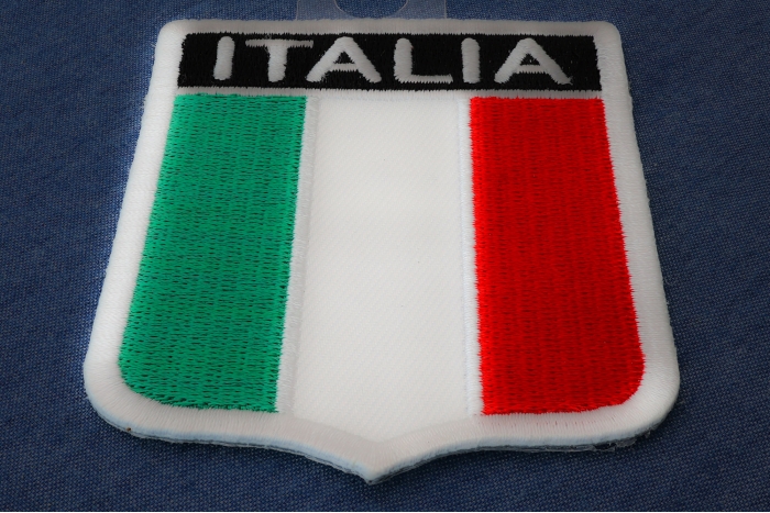 Italia Shield Patch diagonal view