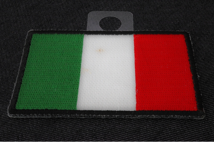 Italian Flag Patch diagonal view