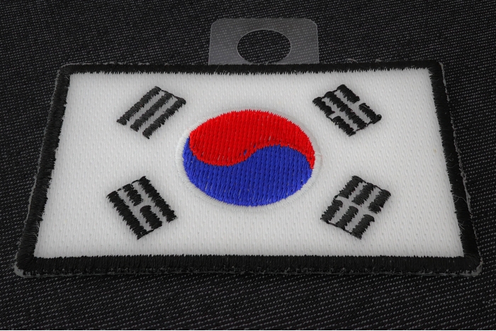Korean Flag Patch diagonal view