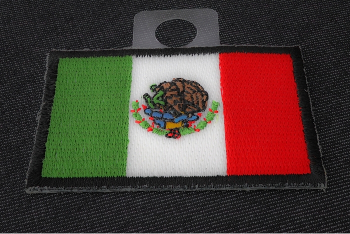 Mexico Flag 2.5 Inch Patch diagonal view