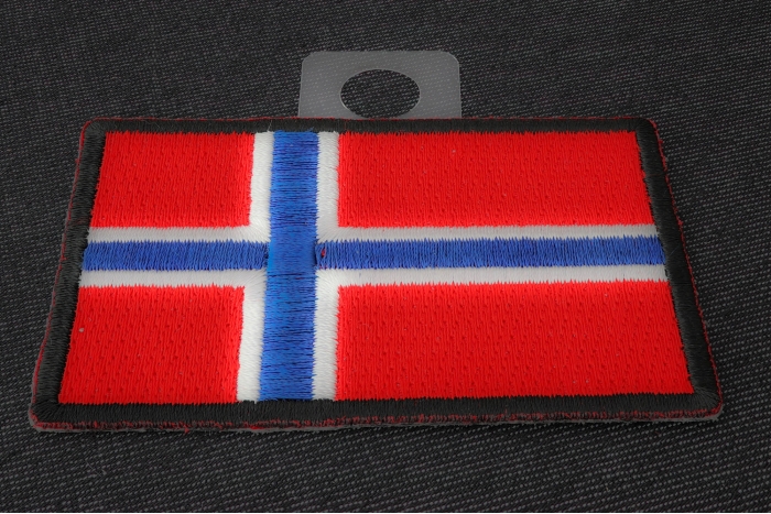 Norway Flag Patch diagonal view