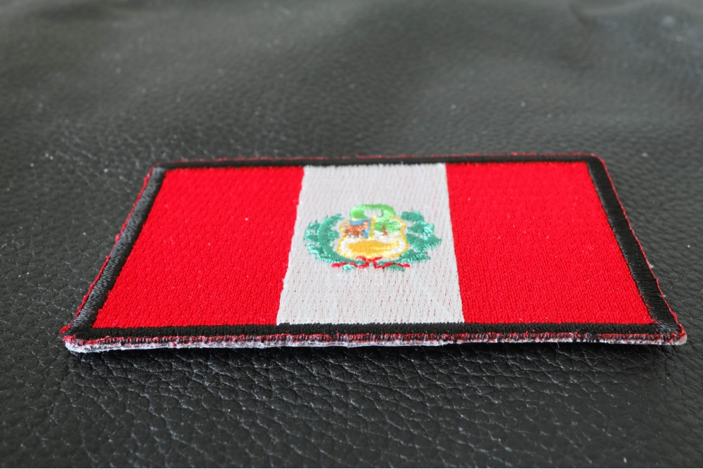 Peru Flag Patch Peru Flag Patch diagonal view