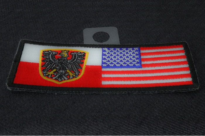 Polish American Flag diagonal view