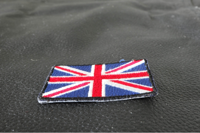 Small Great Britain Flag Patch Small Great Britain Flag Patch diagonal view