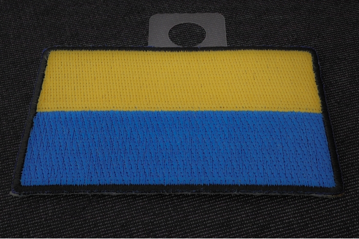 Ukraine Flag Patch diagonal view