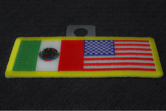 USA Mexico Patch diagonal view