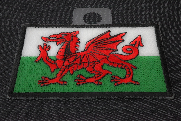 Wales Flag Patch diagonal view
