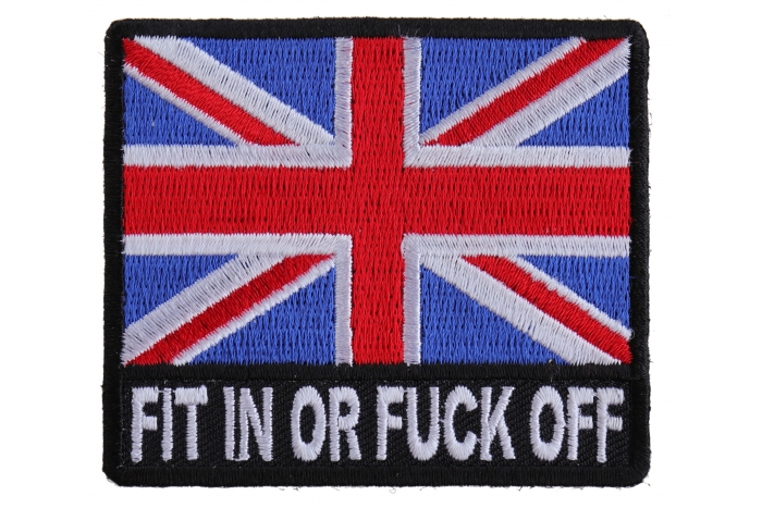 Fit It or Fuck Off British Flag Patch