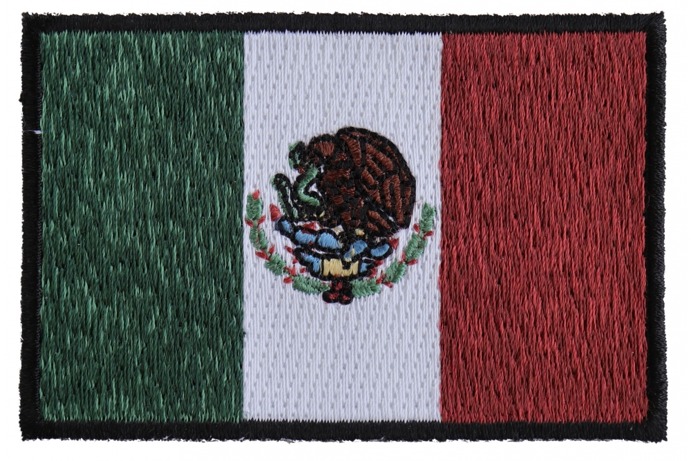 Set of 2 Mexican Flag Patches in Color by Ivamis Patches