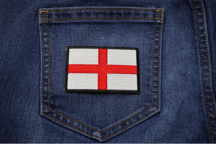 Flag Of England Patch shown on jeans