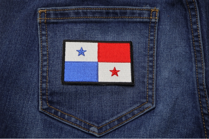 Panama Flag Patch shown on jeans