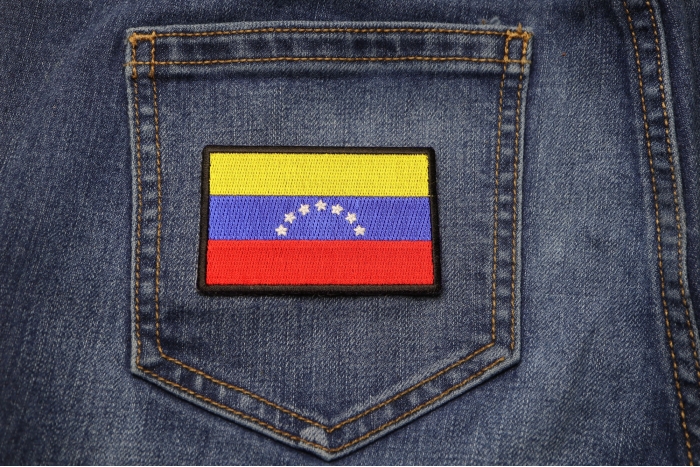 Venezuela Flag Patch shown on jeans
