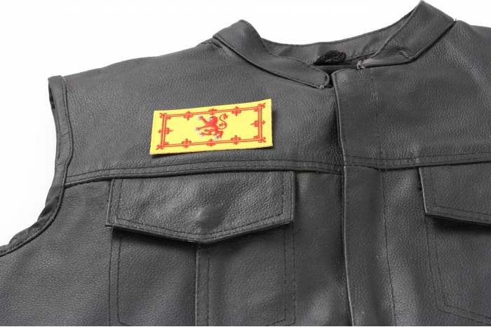  shown on leather vest