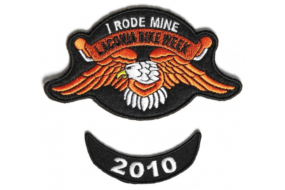 Laconia 2010 I Rode Mine Eagle 2 Piece Bike Week Patch