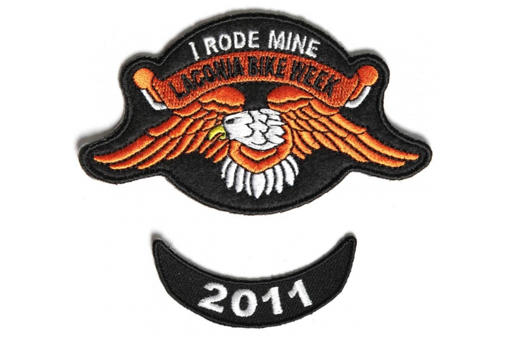 Laconia 2011 I Rode Mine Eagle 2 Piece Bike Week Patch