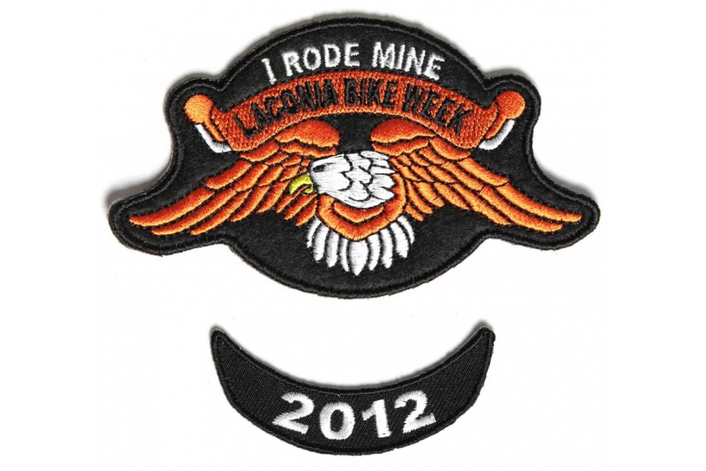 Laconia 2012 I Rode Mine Eagle 2 Piece Bike Week Patch