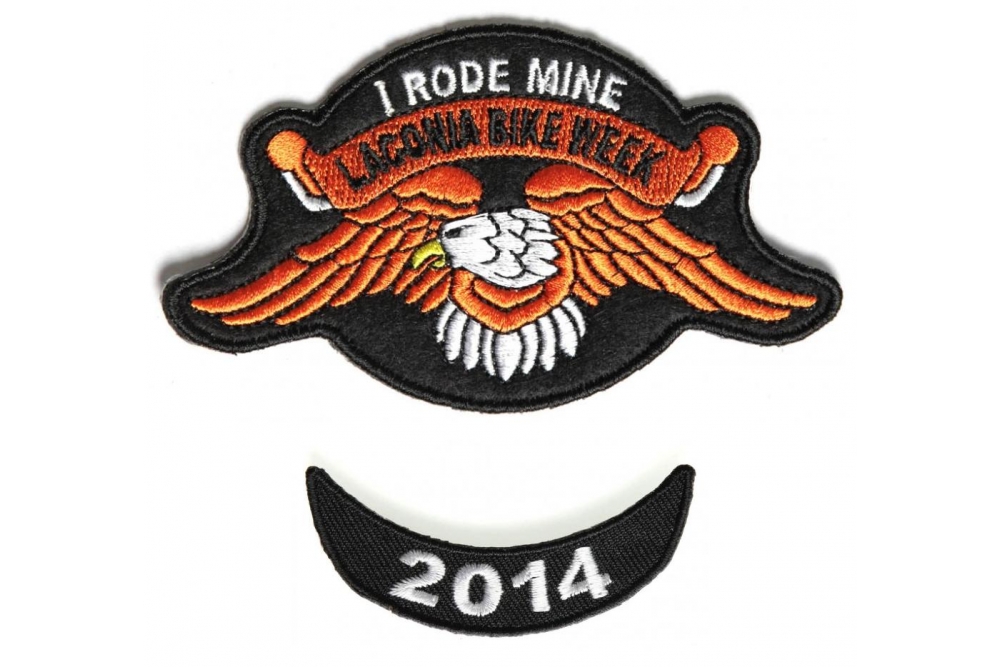 Laconia 2014 I Rode Mine Eagle 2 Piece Bike Week Patch