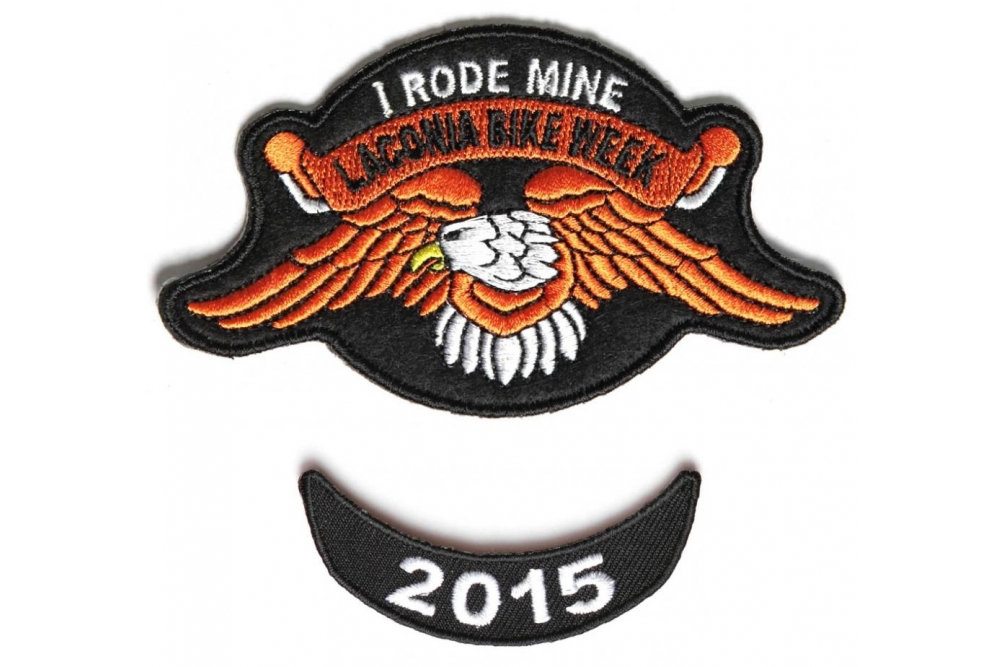 Laconia 2015 I Rode Mine Eagle 2 Piece Bike Week Patch