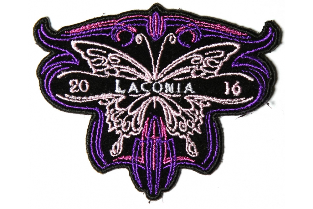 Laconia 2016 Motorcycle Rally Patch Butterfly