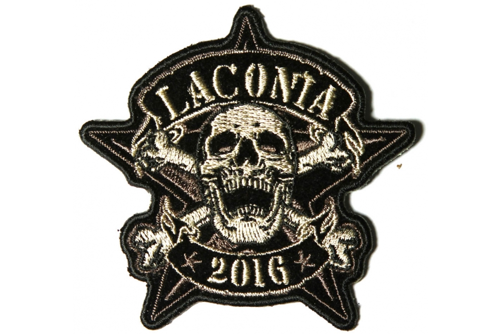 Laconia 2016 Motorcycle Rally Patch Star Skull