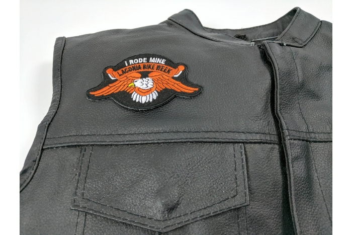 shown on leather vest