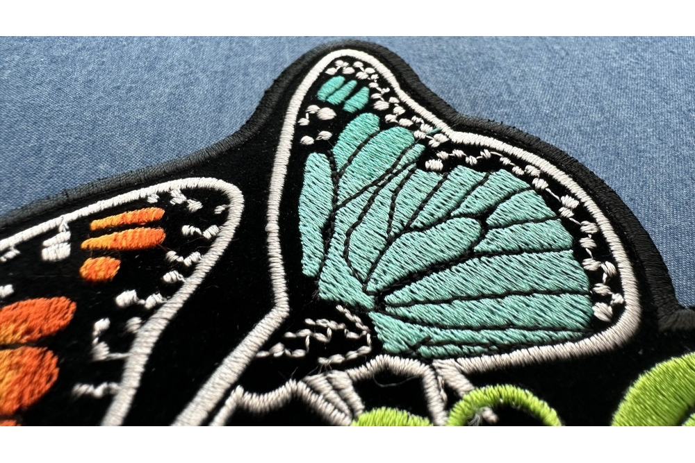 Butterfly Flower Patch, Large Ladies Back Patches for Jackets