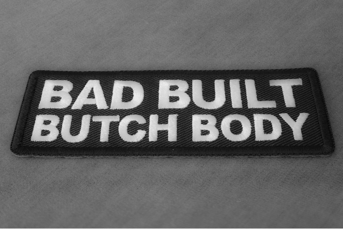Bad Built Butch Body Patch diagonal view