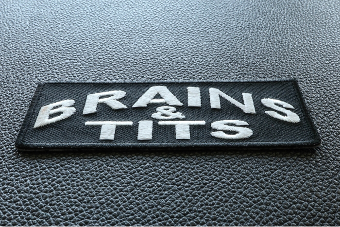 Brains and Tits Patch diagonal view