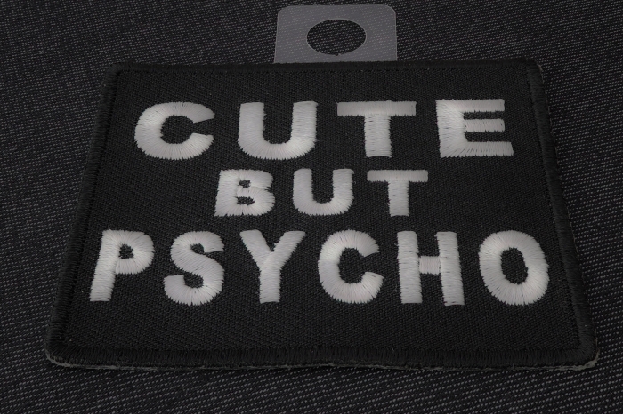 Cute But Psycho Patch diagonal view