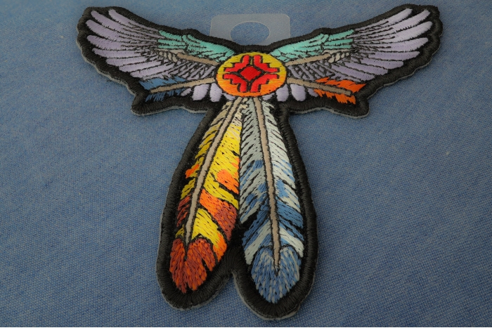 Winged Feathers Patch diagonal view