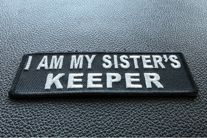 I Am My Sister's Keeper Patch diagonal view