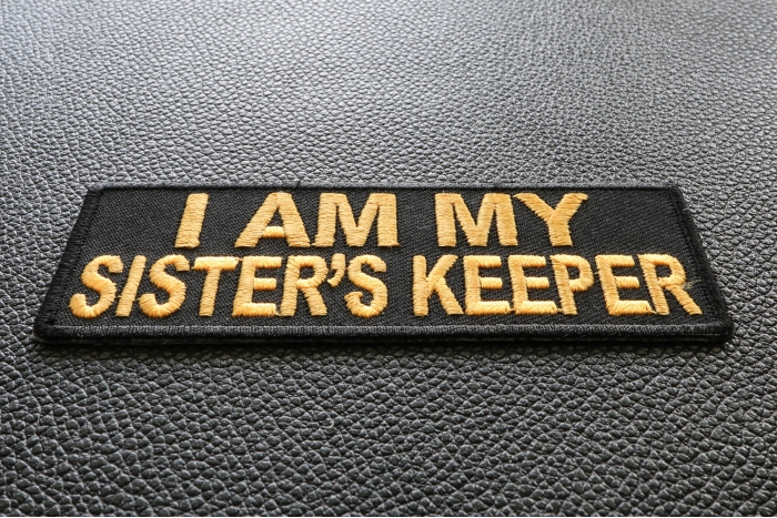 I am my Sister's Keeper Patch in Yellow diagonal view