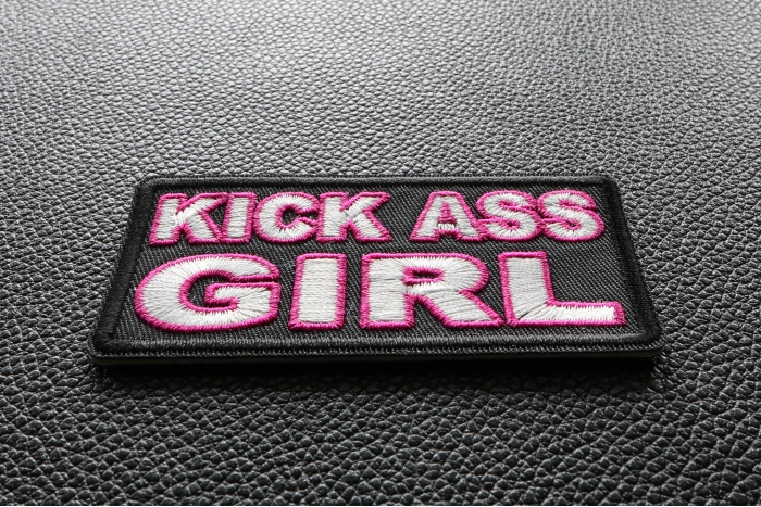 Kick Ass Girl Patch diagonal view