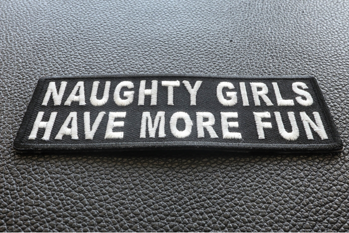 Naughty Girls Have More Fun Patch diagonal view