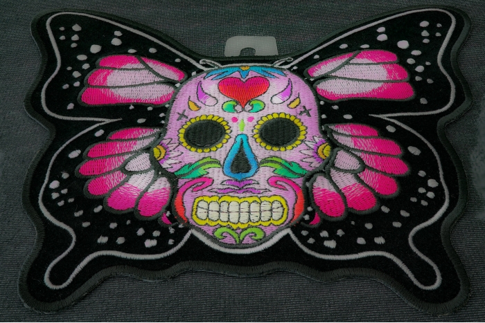 Butterfly Skull Patch diagonal view