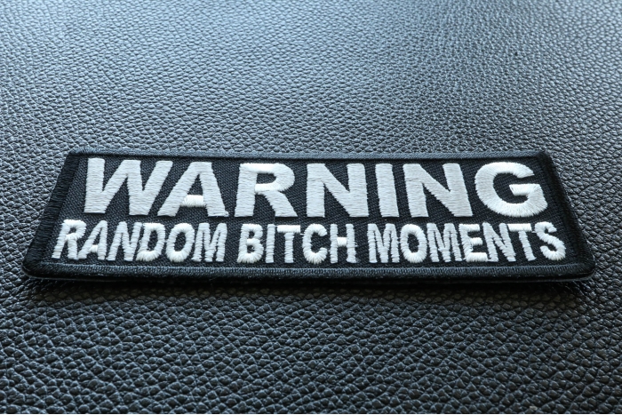 Warning Random Bitch Moments Patch diagonal view
