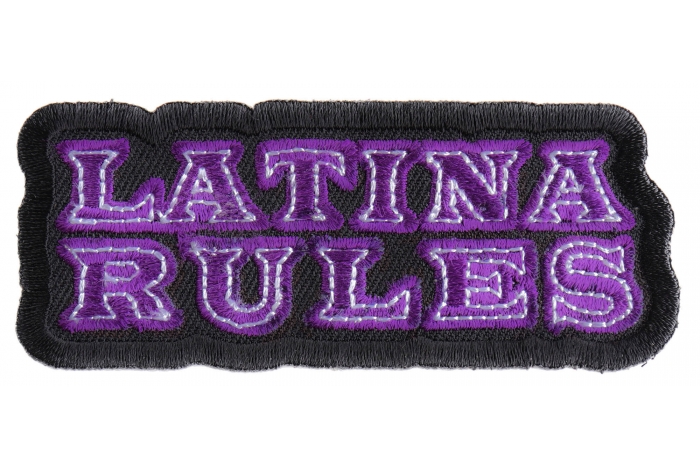 Latina Rules Funny Iron on Patch
