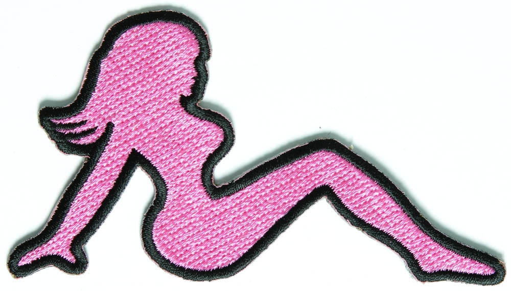MudFlap Girl Patch In Pink Facing Right