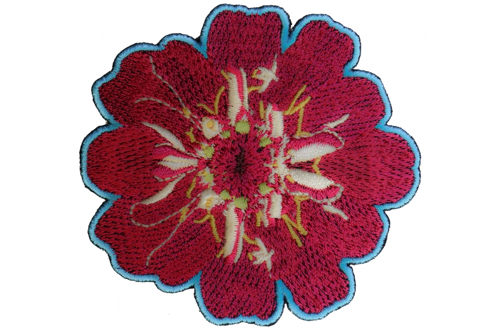 Pink Flower Iron on Patch