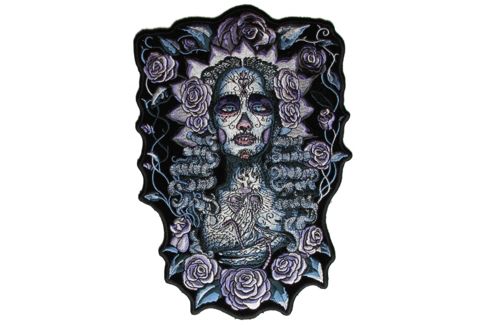 Praying Lady and Roses Back Patch