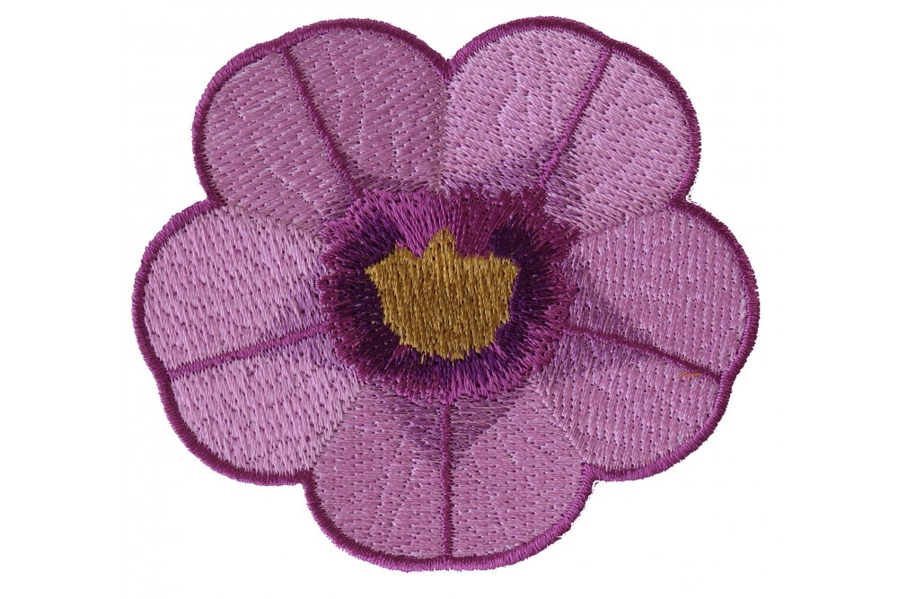 Purple Flower Iron on Patch