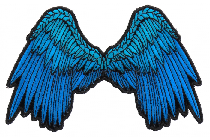 Small Beautiful Angel Wings Blue Patch