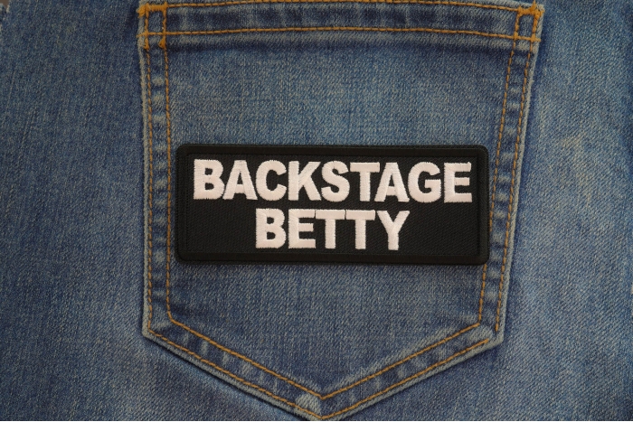 Backstage Betty Patch shown on jeans