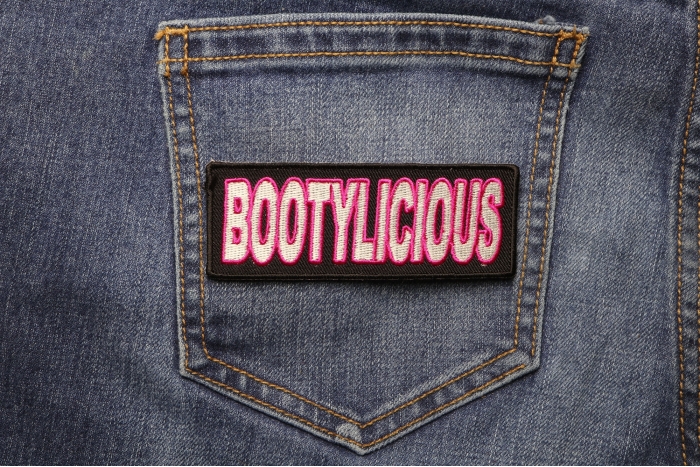 Bootylicious Patch shown on jeans