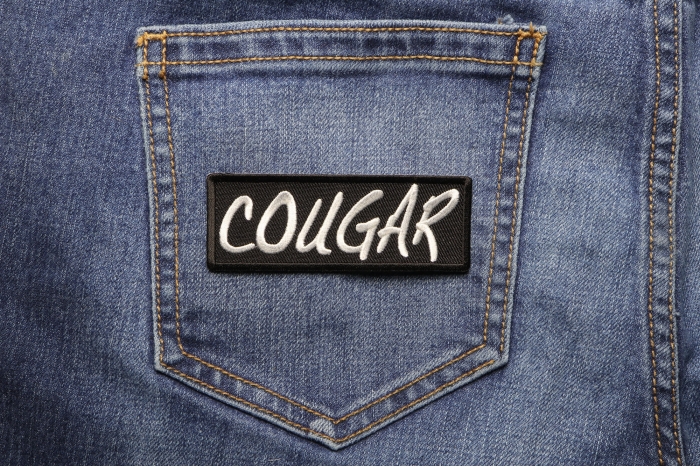 Cougar Patch shown on jeans