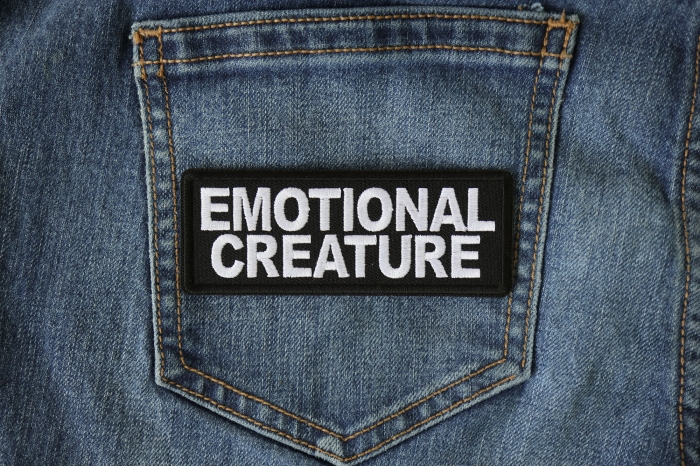 Emotional Creature Patch shown on jeans