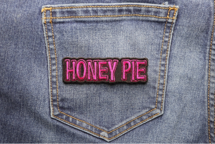 Honey Pie Patch shown on jeans