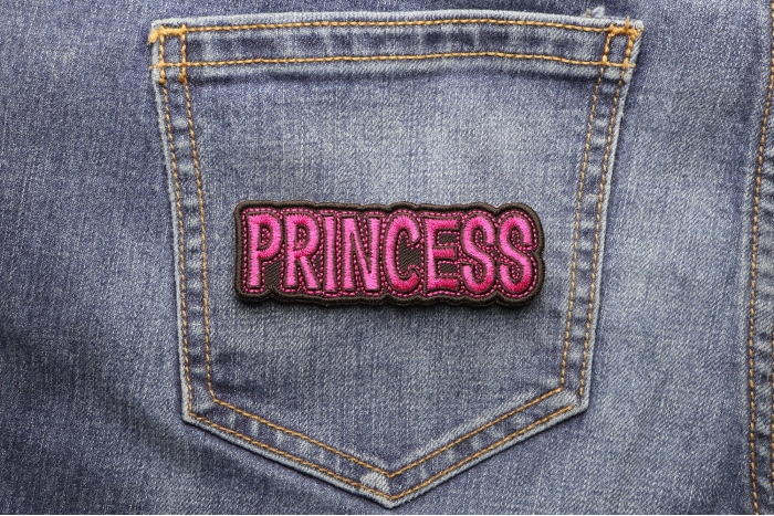 Princess Patch shown on jeans