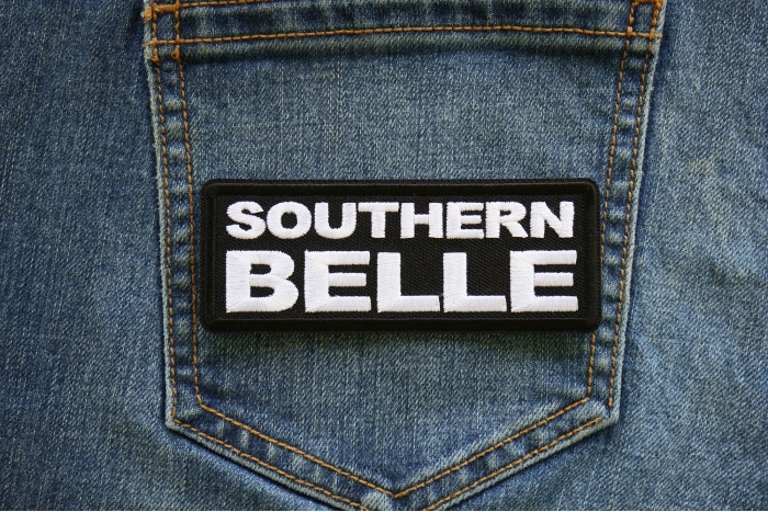 Southern Belle Patch shown on jeans