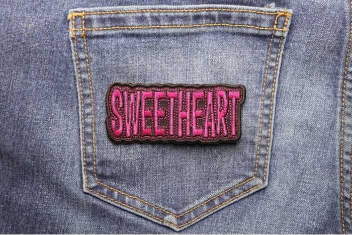 Sweetheart Patch shown on jeans